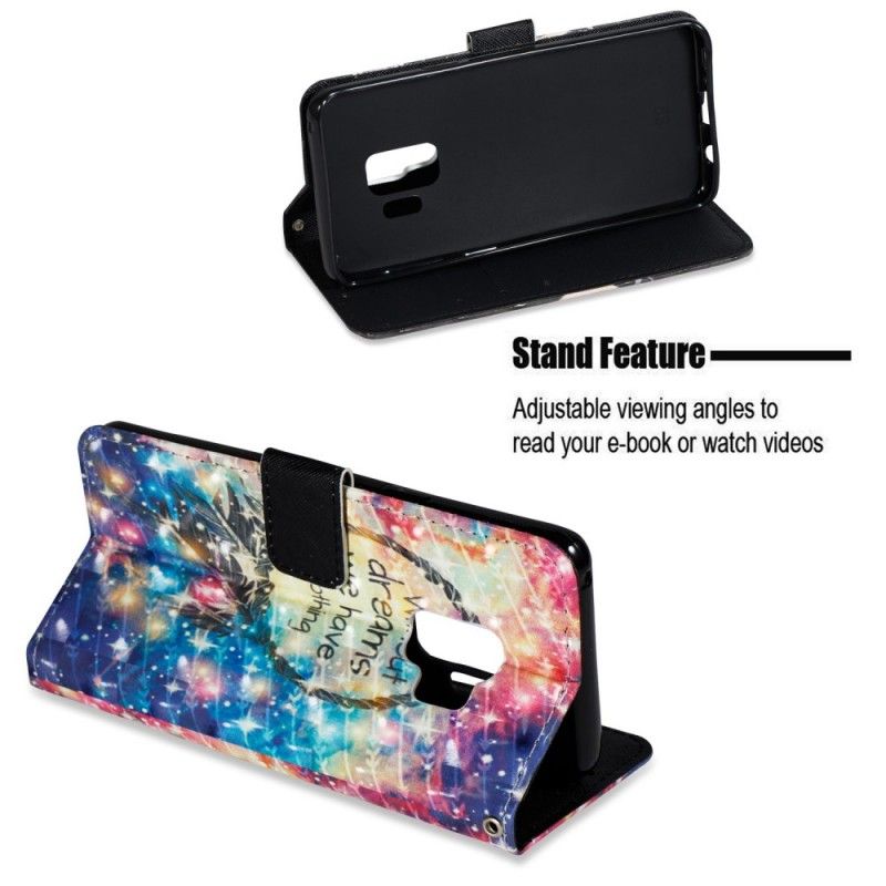 Flip Case Leren Samsung Galaxy S9 Zonder Dromen