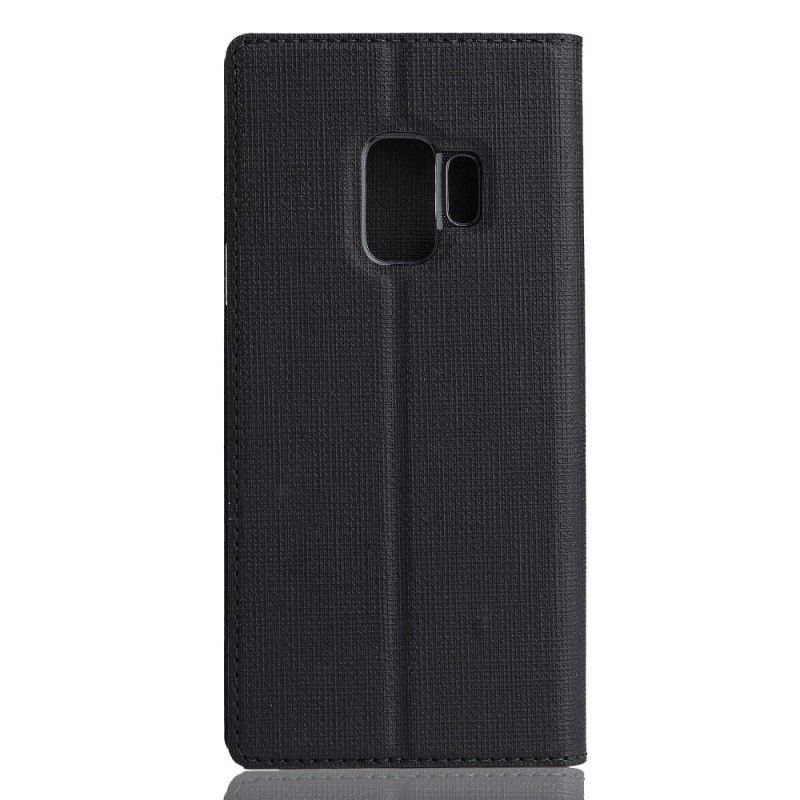 Folio-hoesje Samsung Galaxy S9 Grijs Zwart Telefoonhoesje Gestructureerd