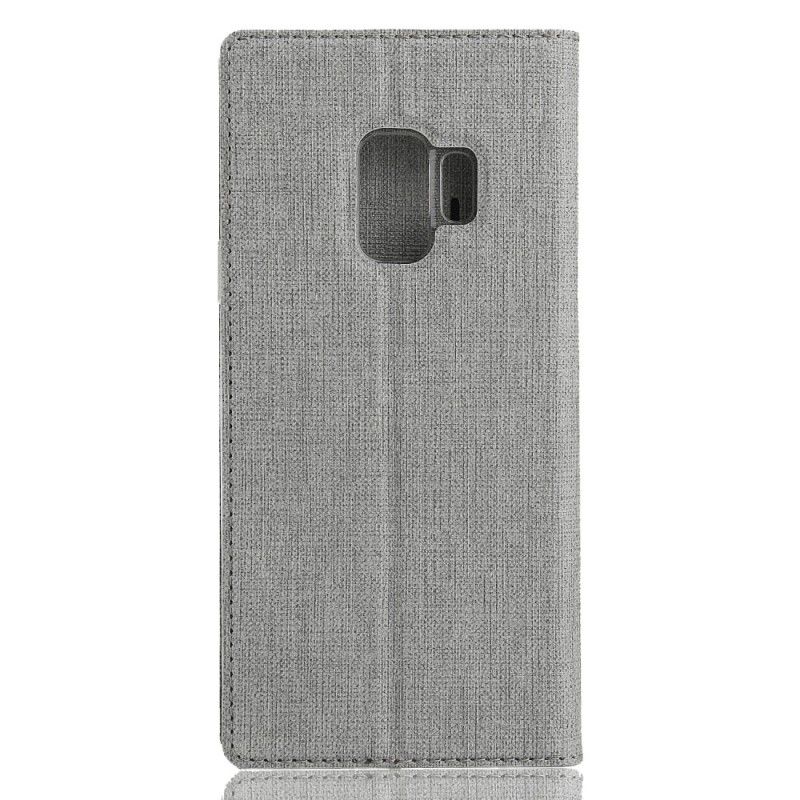 Folio-hoesje Samsung Galaxy S9 Grijs Zwart Telefoonhoesje Gestructureerd