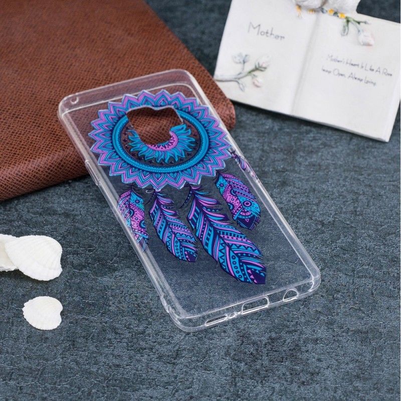 Hoesje Samsung Galaxy S9 Transparante Vanger Dromen Blauwe Veren