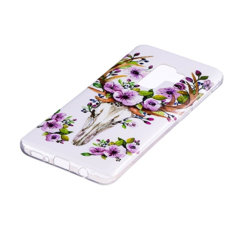 Hoesje voor Samsung Galaxy S9 Fluorescerende Bloeiende Eland