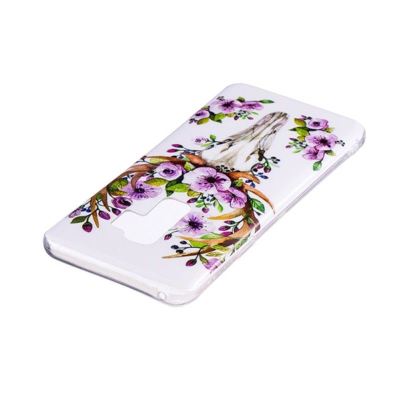 Hoesje voor Samsung Galaxy S9 Fluorescerende Bloeiende Eland