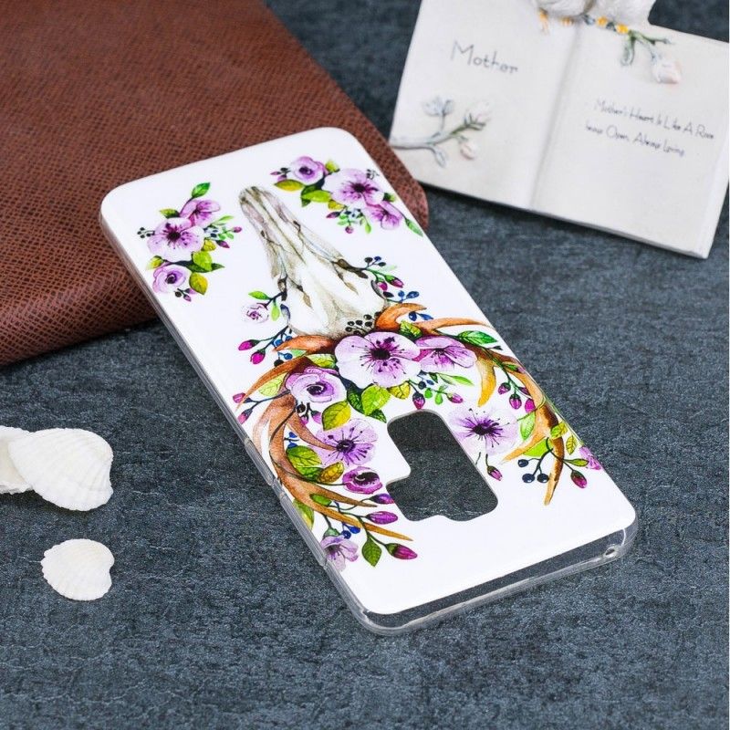 Hoesje voor Samsung Galaxy S9 Fluorescerende Bloeiende Eland