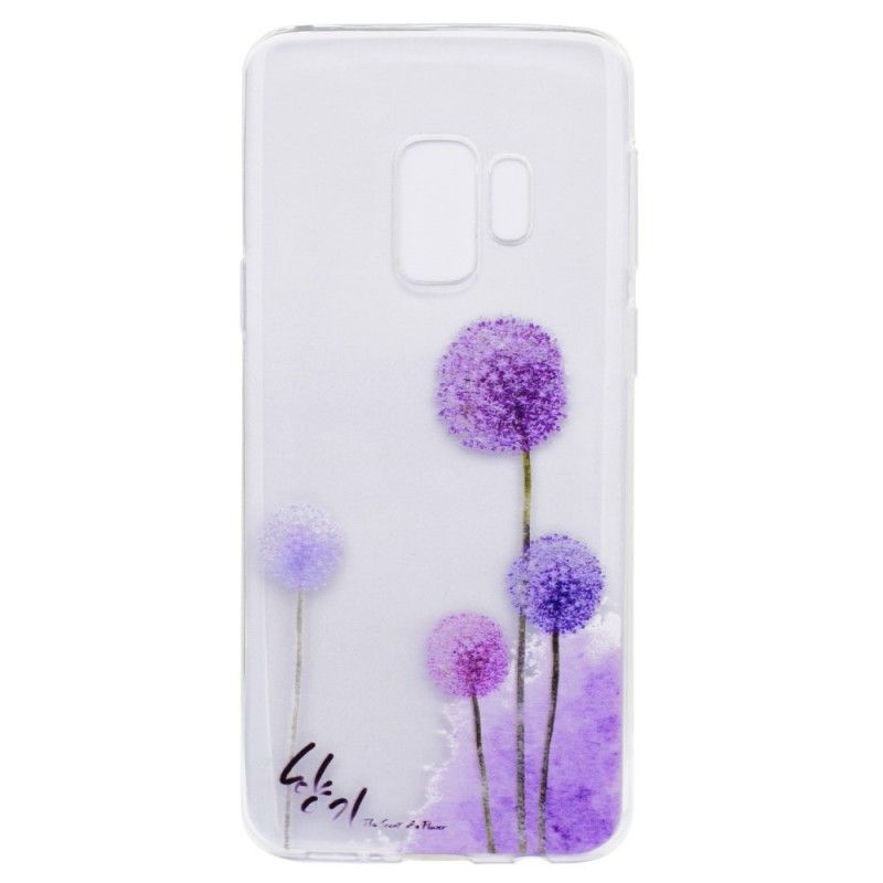 Hoesje voor Samsung Galaxy S9 Transparant Gekleurde Paardenbloemen