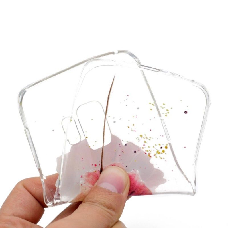 Hoesje voor Samsung Galaxy S9 Transparante Aquarel Klaproos