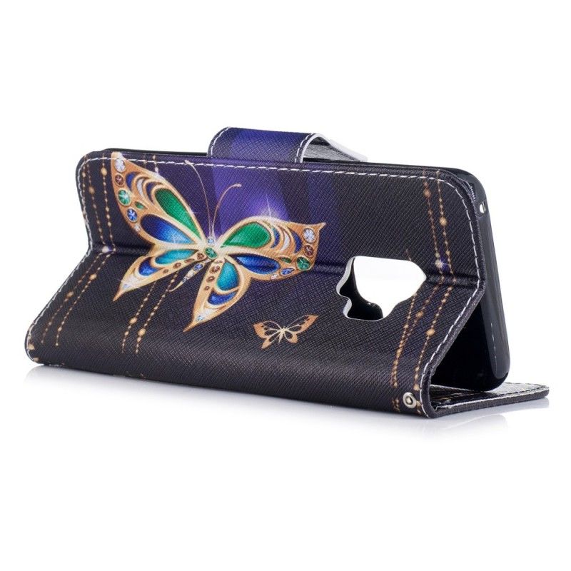 Leren Hoesje Samsung Galaxy S9 Magische Vlinder