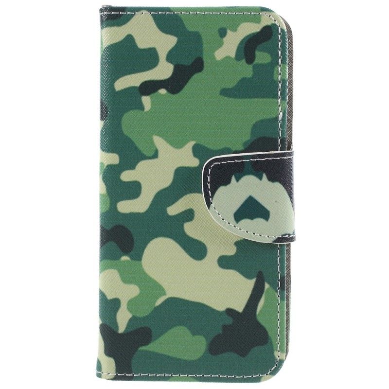 Leren Hoesje Samsung Galaxy S9 Militaire Camouflage