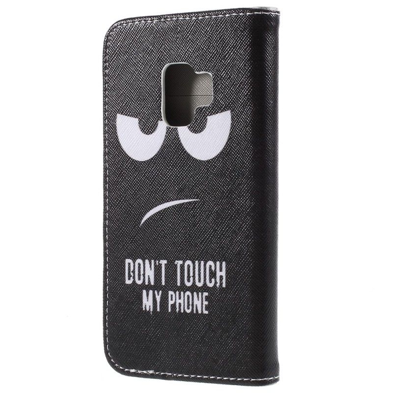 Leren Hoesje Samsung Galaxy S9 Raak Mijn Telefoon Niet Aan
