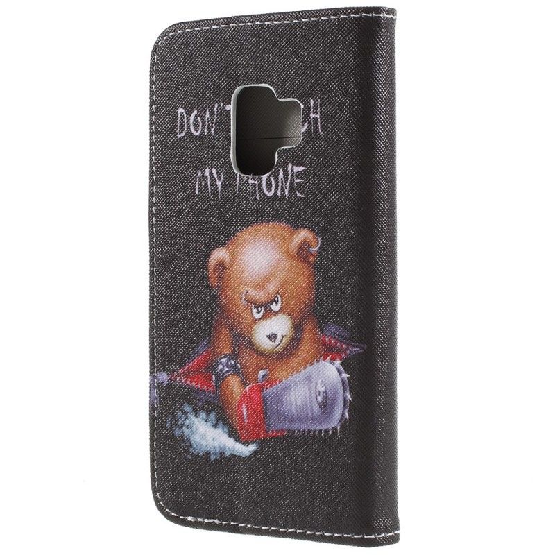 Leren Hoesje Samsung Galaxy S9 Telefoonhoesje Gevaarlijke Beer