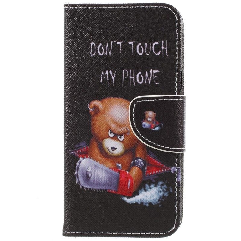 Leren Hoesje Samsung Galaxy S9 Telefoonhoesje Gevaarlijke Beer