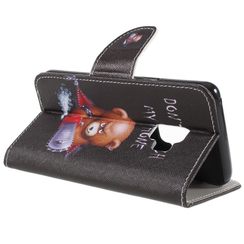 Leren Hoesje Samsung Galaxy S9 Telefoonhoesje Gevaarlijke Beer