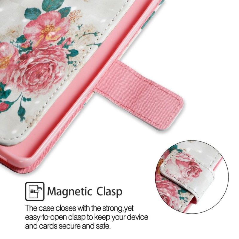 Leren Hoesje Samsung Galaxy S9 Telefoonhoesje Vrijheidsbloemen