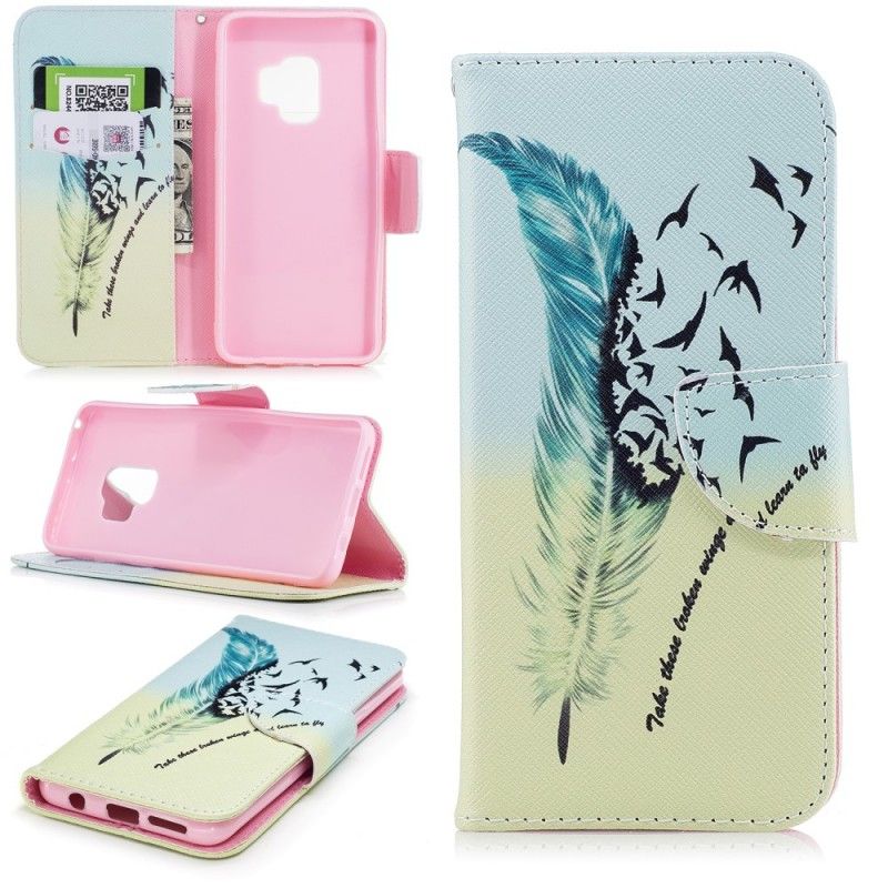 Leren Hoesje Samsung Galaxy S9 Leren Vliegen