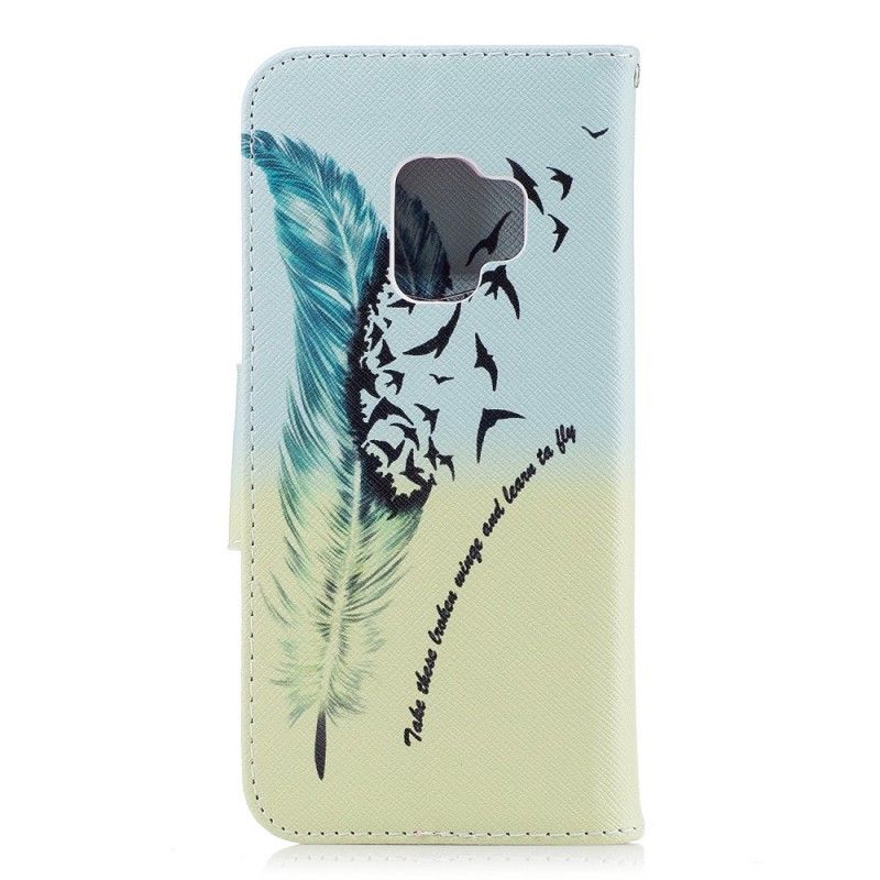 Leren Hoesje Samsung Galaxy S9 Leren Vliegen