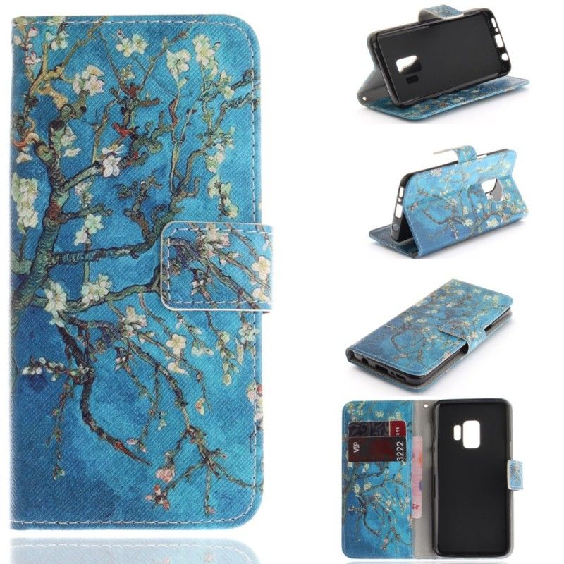 Leren Hoesje voor Samsung Galaxy S9 Bloeiende Boom