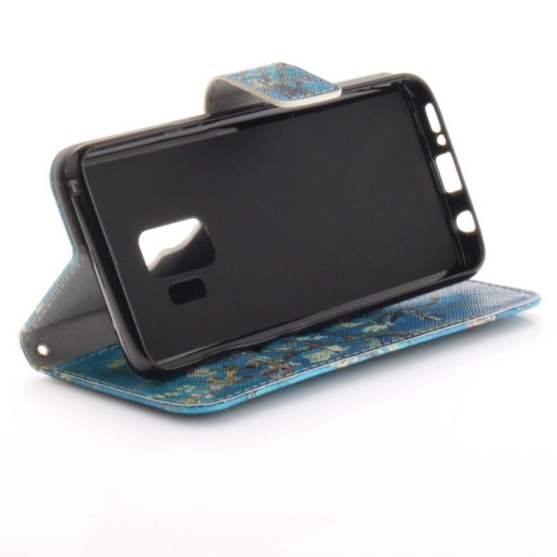 Leren Hoesje voor Samsung Galaxy S9 Bloeiende Boom