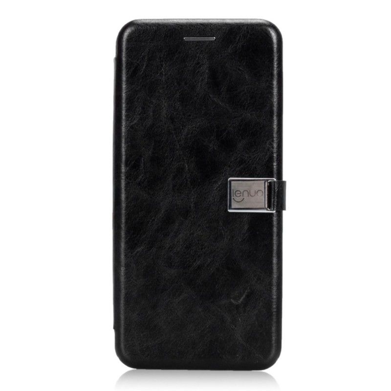 Leren Hoesje voor Samsung Galaxy S9 Goud Vintage Kunstleer Menu