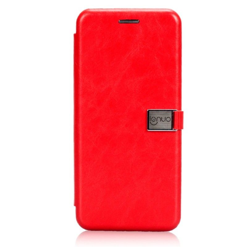 Leren Hoesje voor Samsung Galaxy S9 Goud Vintage Kunstleer Menu