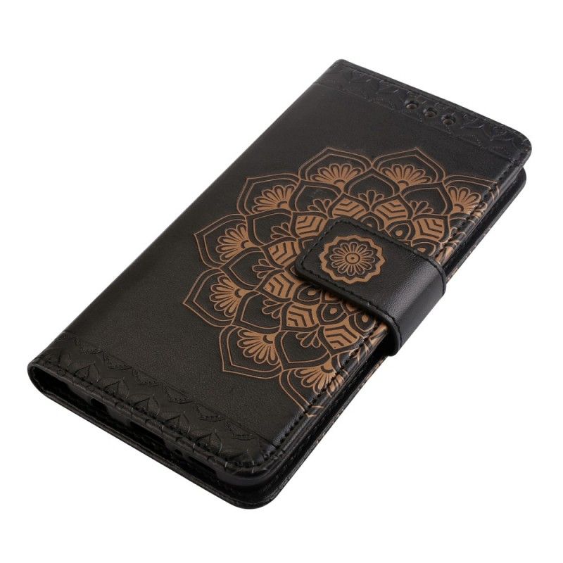Leren Hoesje voor Samsung Galaxy S9 Magenta Grijs Chique Mandala