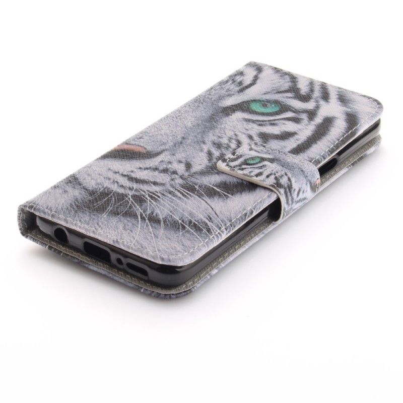 Leren Hoesje voor Samsung Galaxy S9 Tijgergezicht