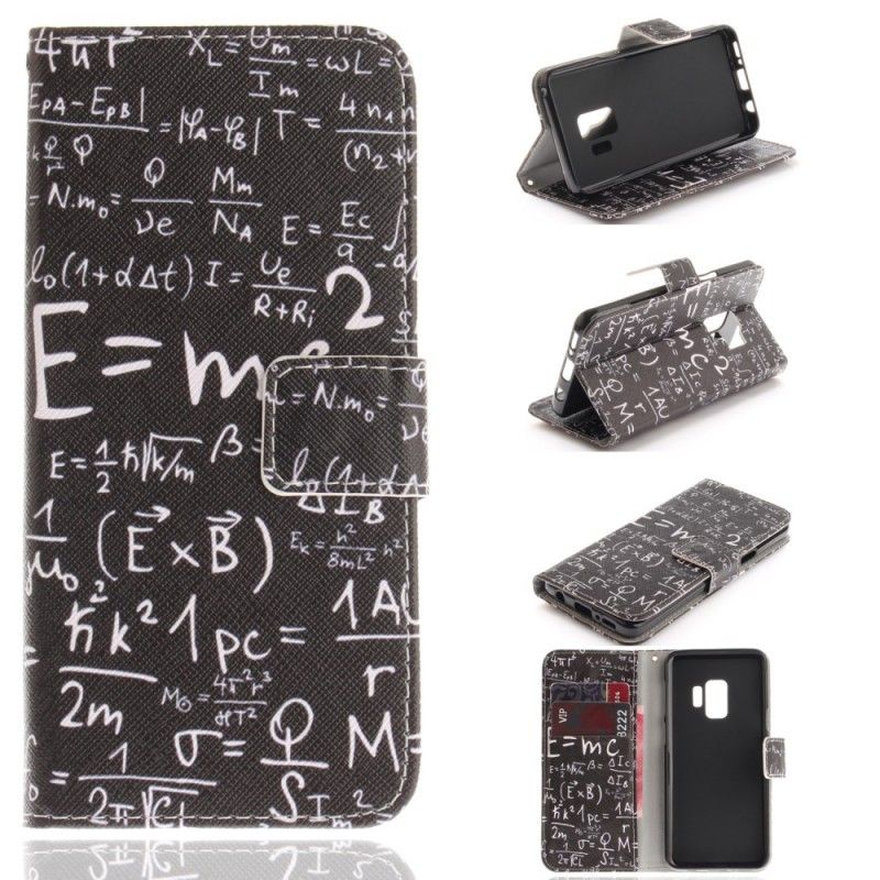Leren Hoesje voor Samsung Galaxy S9 Wiskundige Berekeningen