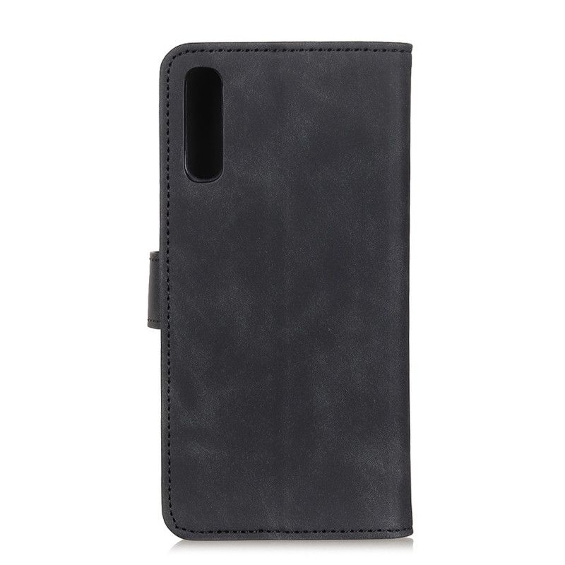 Cover Folio-hoesje Oppo Find X2 Pro Rood Zwart Telefoonhoesje Vintage Khazneh Leereffect Mat