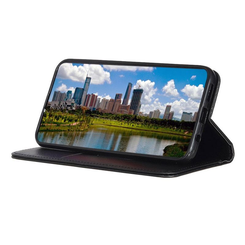 Folio-hoesje Oppo Find X2 Pro Rood Zwart Elegant Split Lychee Leer
