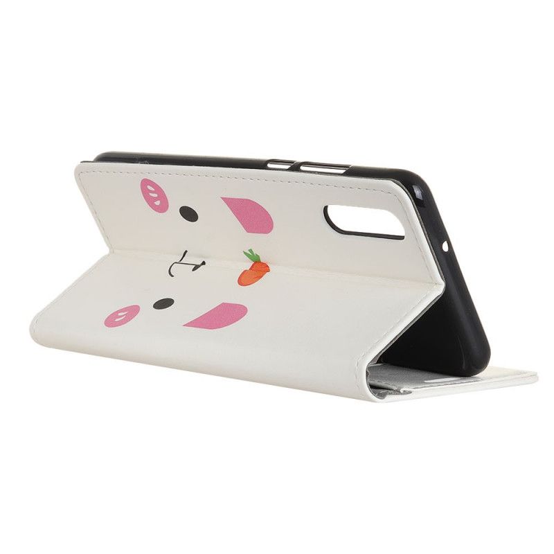 Leren Hoesje voor Oppo Find X2 Pro Leuke Cartoon