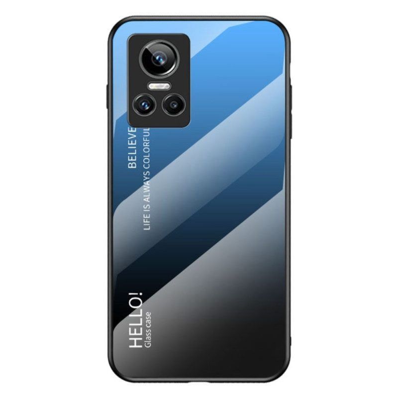 Hoesje voor Realme GT Neo 3 Geleidelijk Gehard Glas