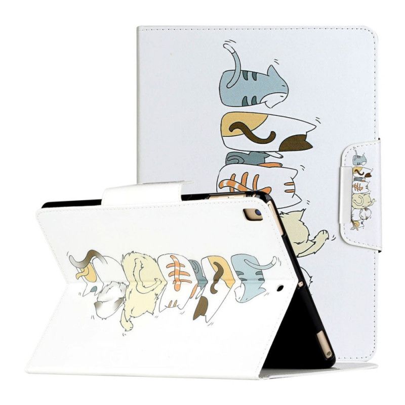 Bescherming Hoesje iPad 10.2" (2019) (2020) Telefoonhoesje Stapel Katten