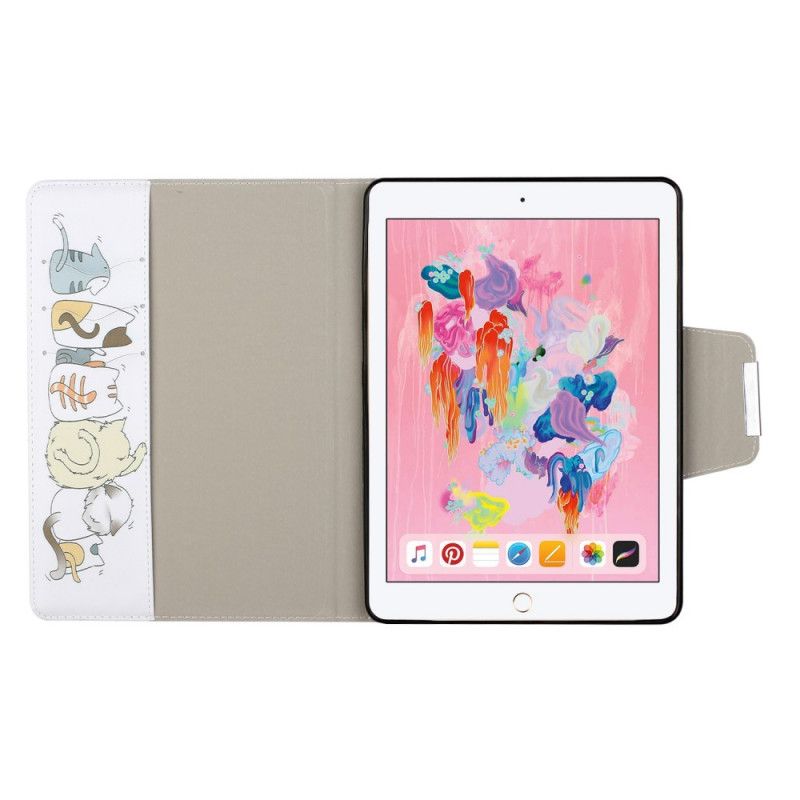 Bescherming Hoesje iPad 10.2" (2019) (2020) Telefoonhoesje Stapel Katten