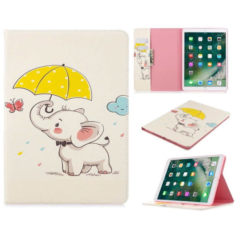 Case iPad 10.2" (2019) (2020) Telefoonhoesje Olifant In De Regen