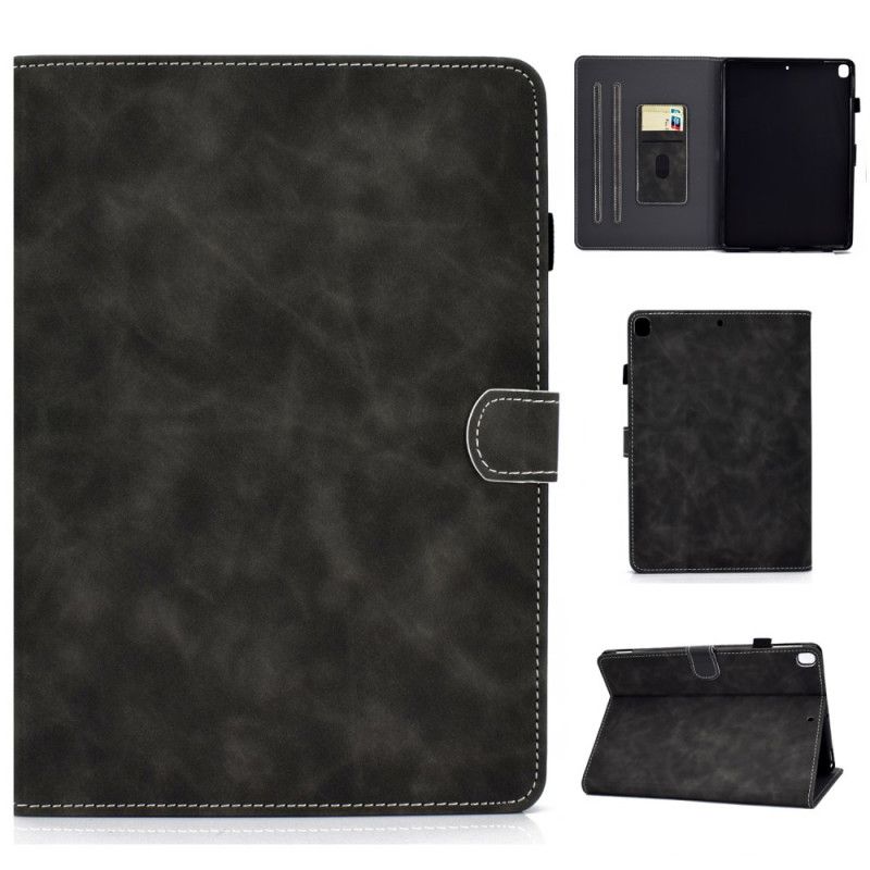 Cover Folio-hoesje iPad 10.2" (2019) (2020) Rood Zwart Telefoonhoesje Vintage Kunstleer