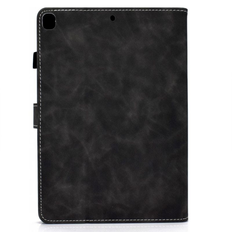 Cover Folio-hoesje iPad 10.2" (2019) (2020) Rood Zwart Telefoonhoesje Vintage Kunstleer