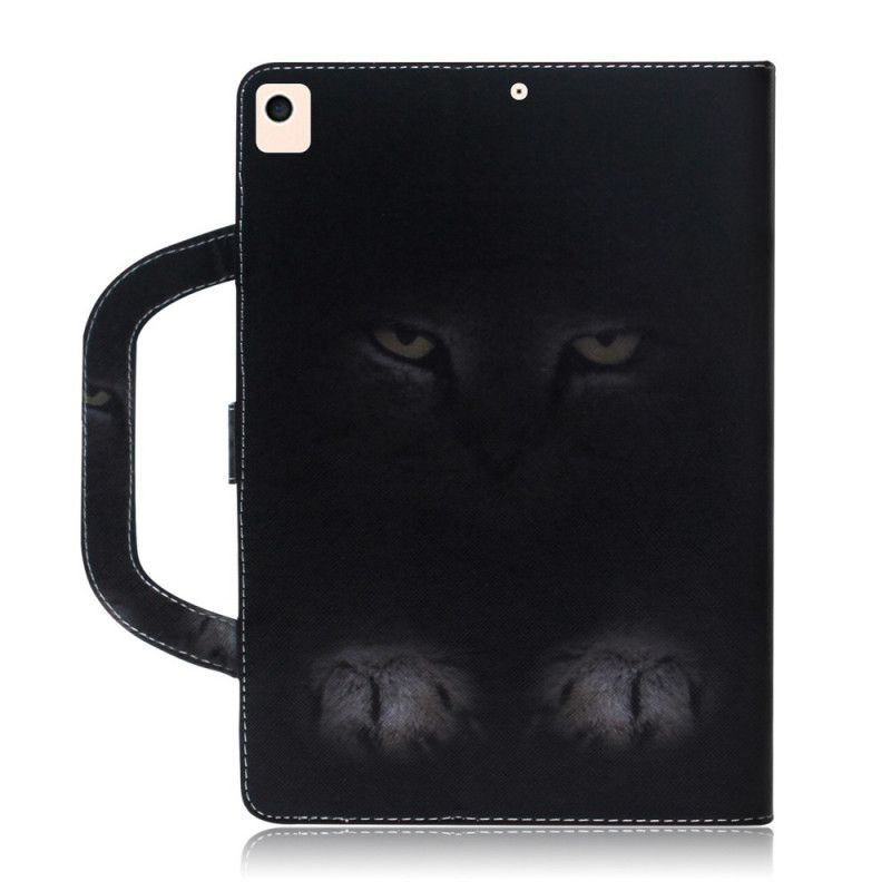 Cover Folio-hoesje iPad 10.2" (2019) (2020) Telefoonhoesje Kattenogen Met Handvat