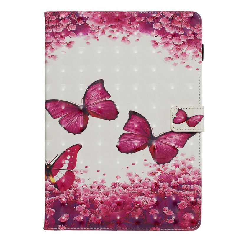Cover Folio-hoesje iPad 10.2" (2019) (2020) Telefoonhoesje Rode Vlinders