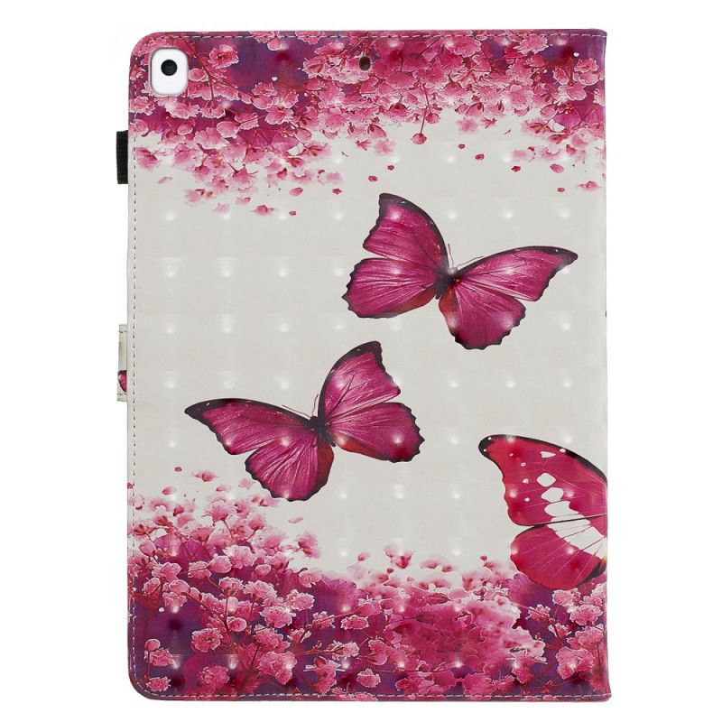 Cover Folio-hoesje iPad 10.2" (2019) (2020) Telefoonhoesje Rode Vlinders