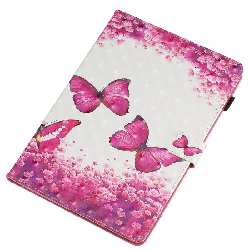 Cover Folio-hoesje iPad 10.2" (2019) (2020) Telefoonhoesje Rode Vlinders