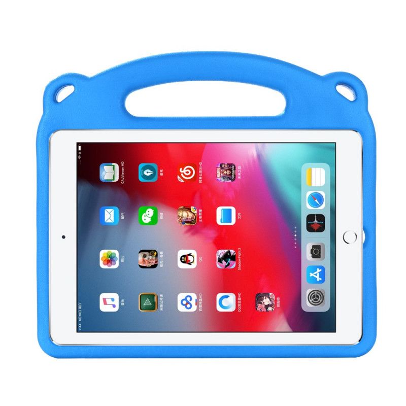Cover Hoesje iPad 10.2" (2019) (2020) Rood Zwart Telefoonhoesje Kinderpanda