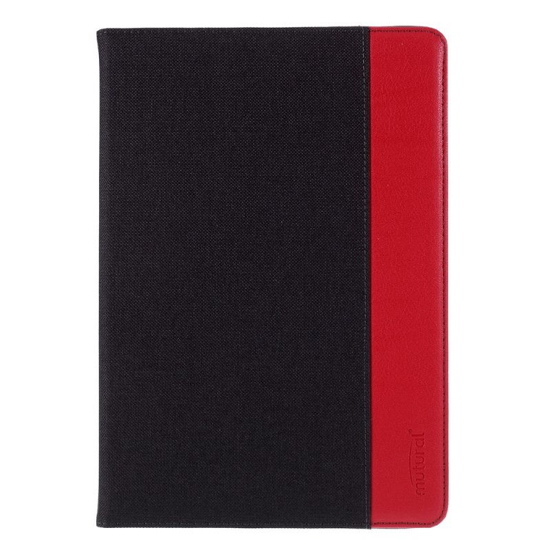 Cover iPad 10.2" (2019) (2020) Rood Zwart Muturale Stof En Kunstleer