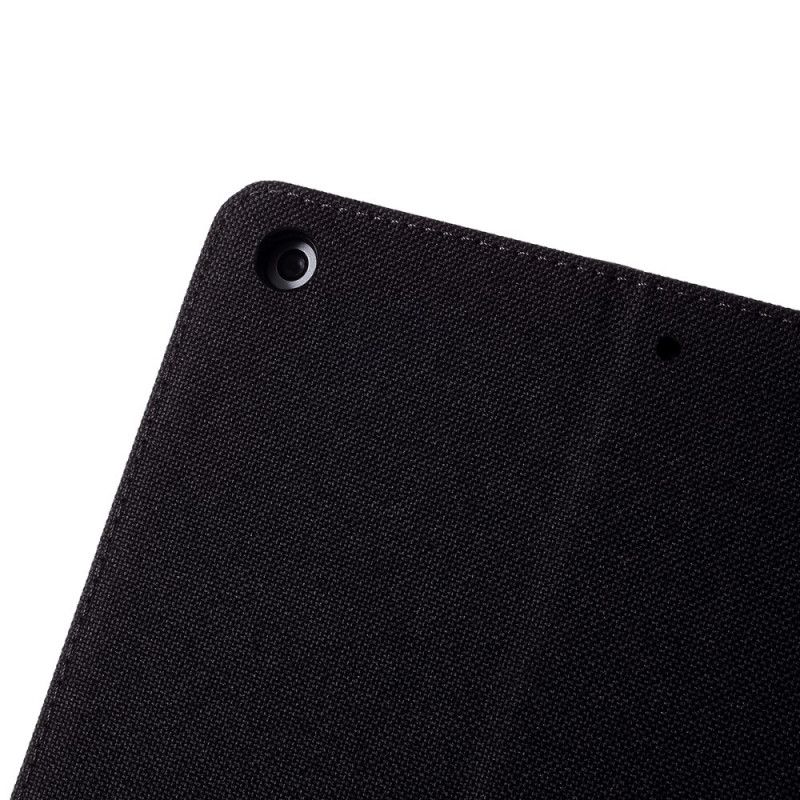 Cover iPad 10.2" (2019) (2020) Rood Zwart Muturale Stof En Kunstleer