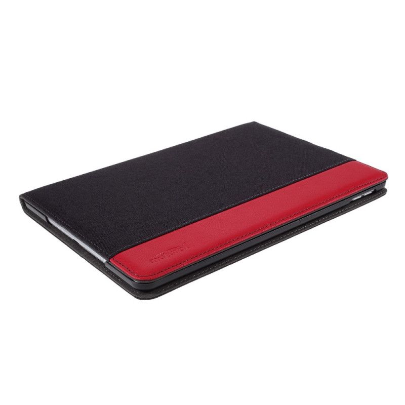Cover iPad 10.2" (2019) (2020) Rood Zwart Muturale Stof En Kunstleer