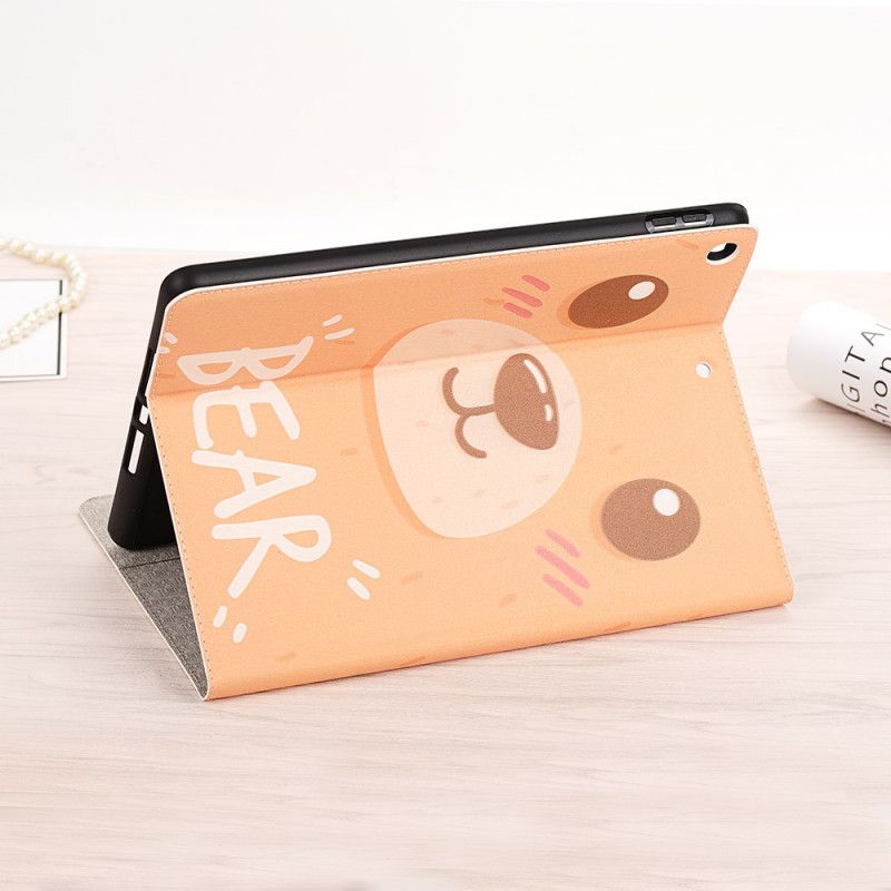 Cover voor iPad 10.2" (2019) (2020) Lichtbruin Oranje Beer