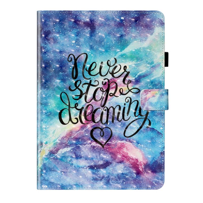 Flip Case Leren iPad 10.2" (2019) (2020) Lichtvlek Houdt Nooit Op Met Dromen