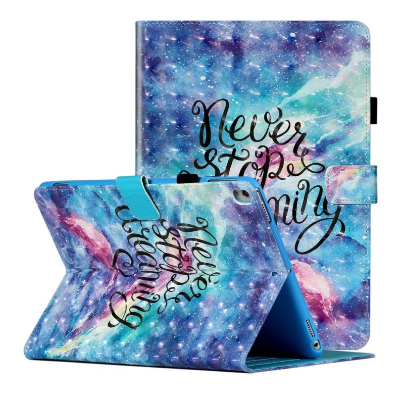 Flip Case Leren iPad 10.2" (2019) (2020) Lichtvlek Houdt Nooit Op Met Dromen