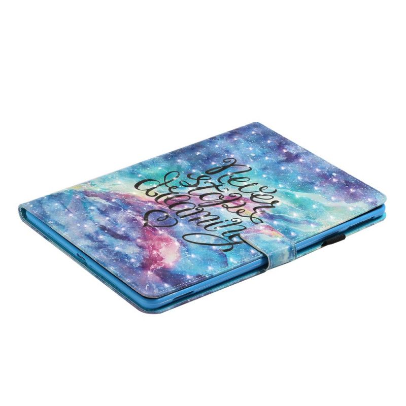 Flip Case Leren iPad 10.2" (2019) (2020) Lichtvlek Houdt Nooit Op Met Dromen