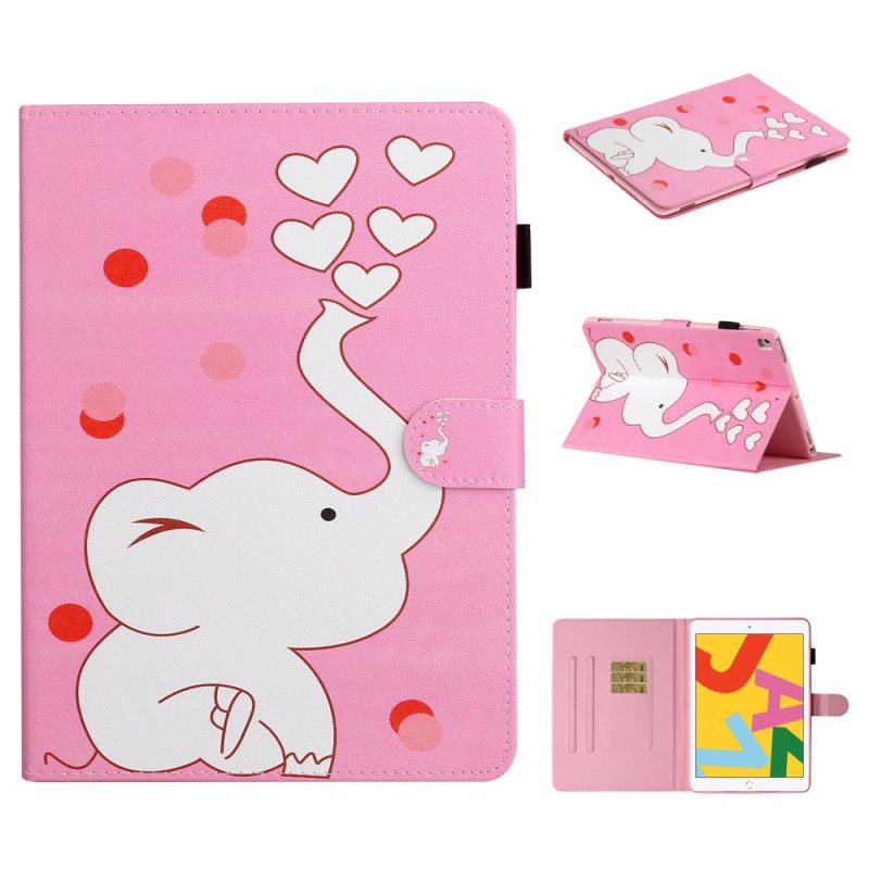 Flip Case Leren iPad 10.2" (2019) (2020) Olifantenharten