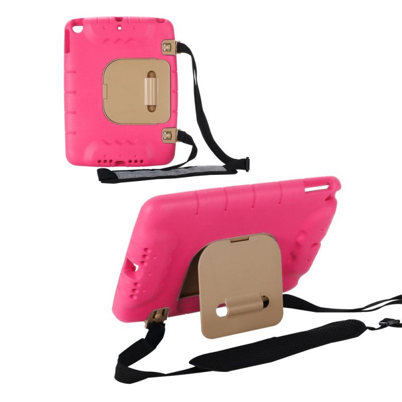 Hoesje iPad 10.2" (2019) (2020) Geel Magenta Eva Foam Met Schouderband