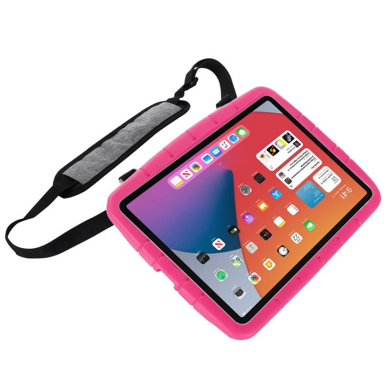 Hoesje iPad 10.2" (2019) (2020) Geel Magenta Eva Foam Met Schouderband