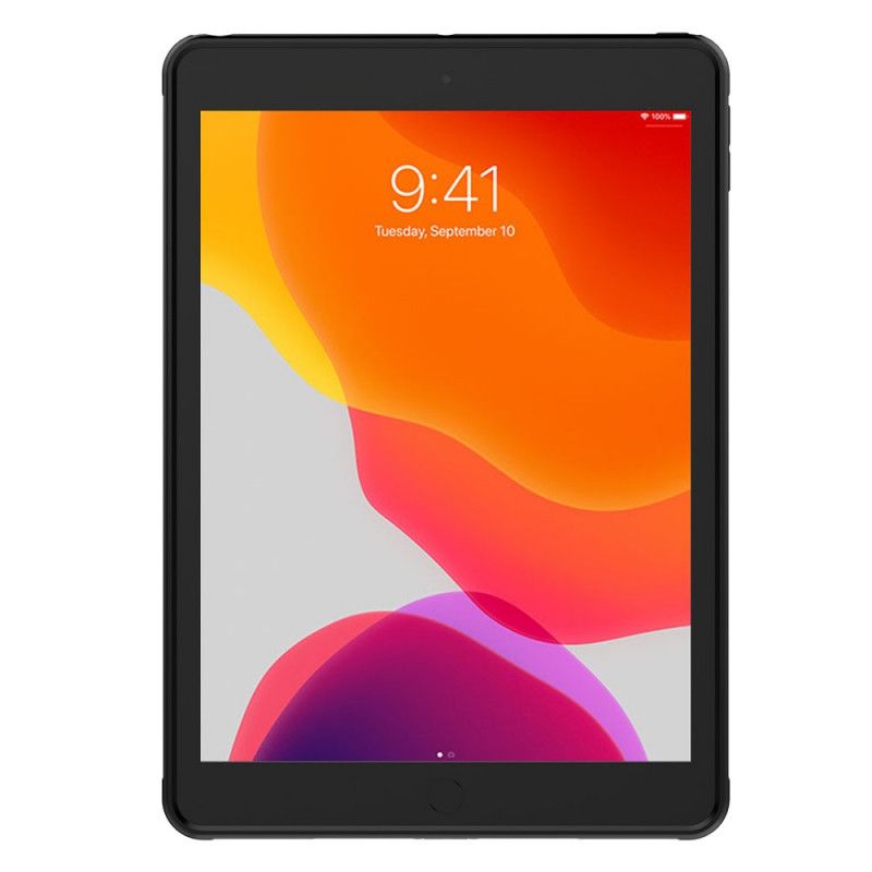 Hoesje iPad 10.2" (2019) (2020) Groen Zwart Schokbestendige Steunband